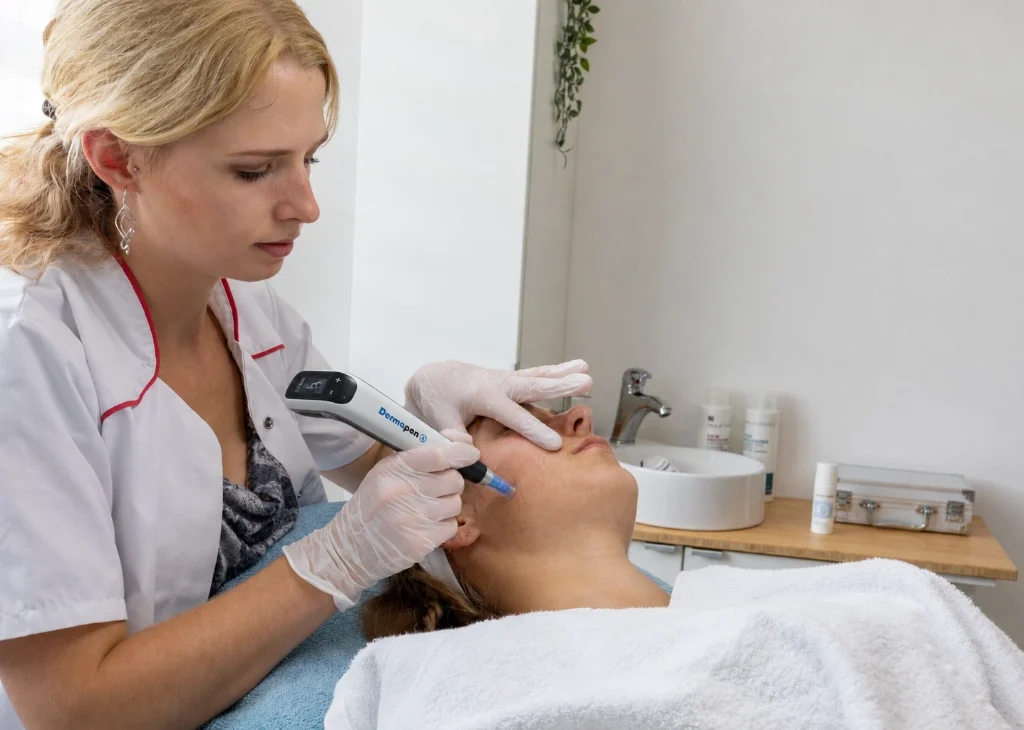 Microneedling bij Huidzorg Totaal IJsselstein en omgeving Utrecht en Nieuwegein voor huidverbetering en collageenstimulatie.